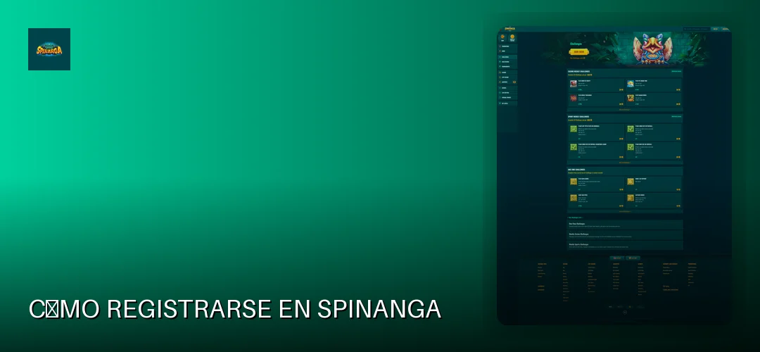 Cómo registrarse en Spinanga