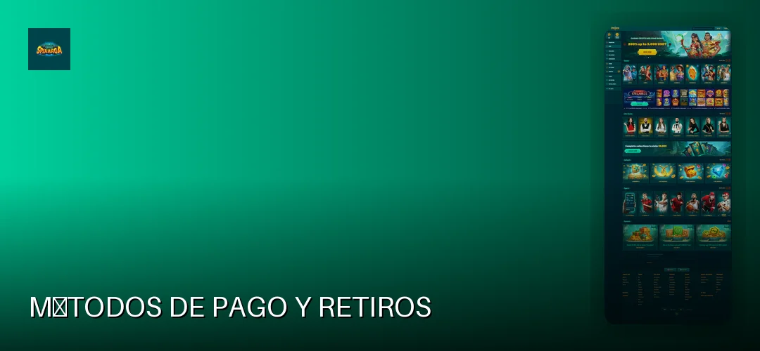Métodos de pago y retiros